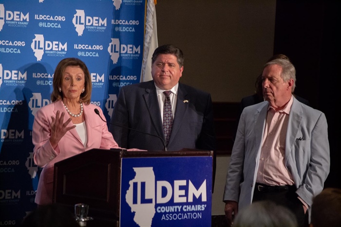 Pelosi, Pritzker, Durbin