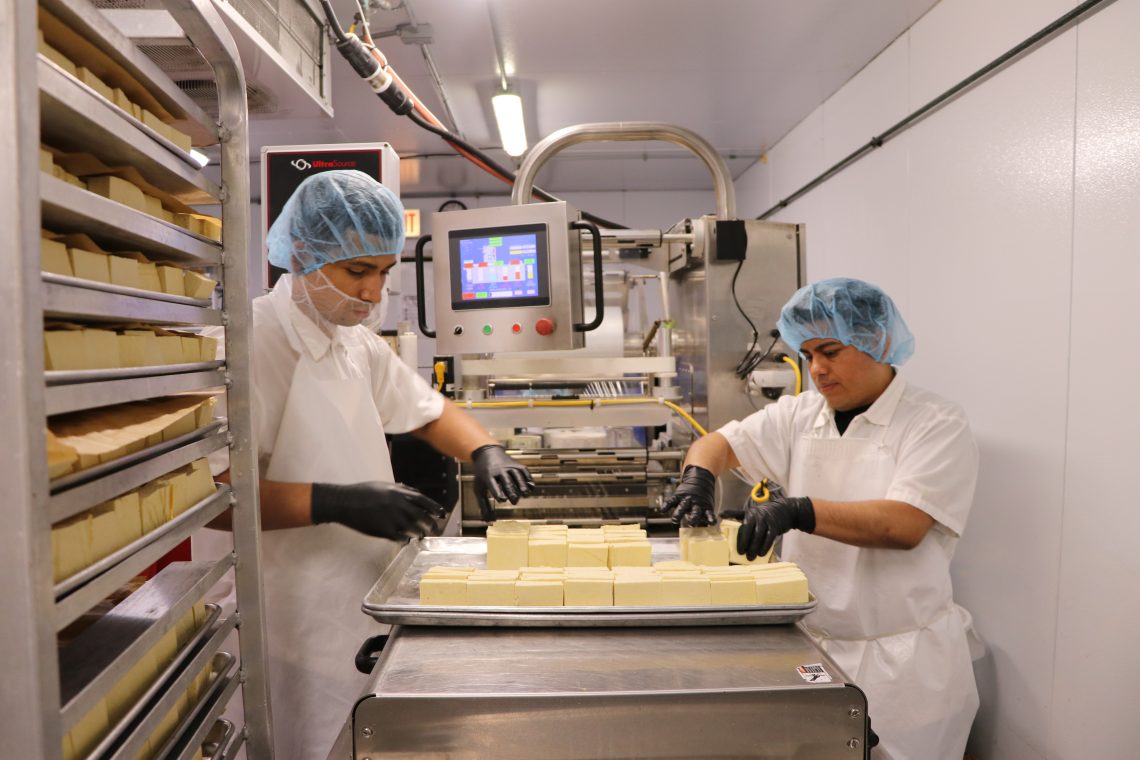 workers on a production line